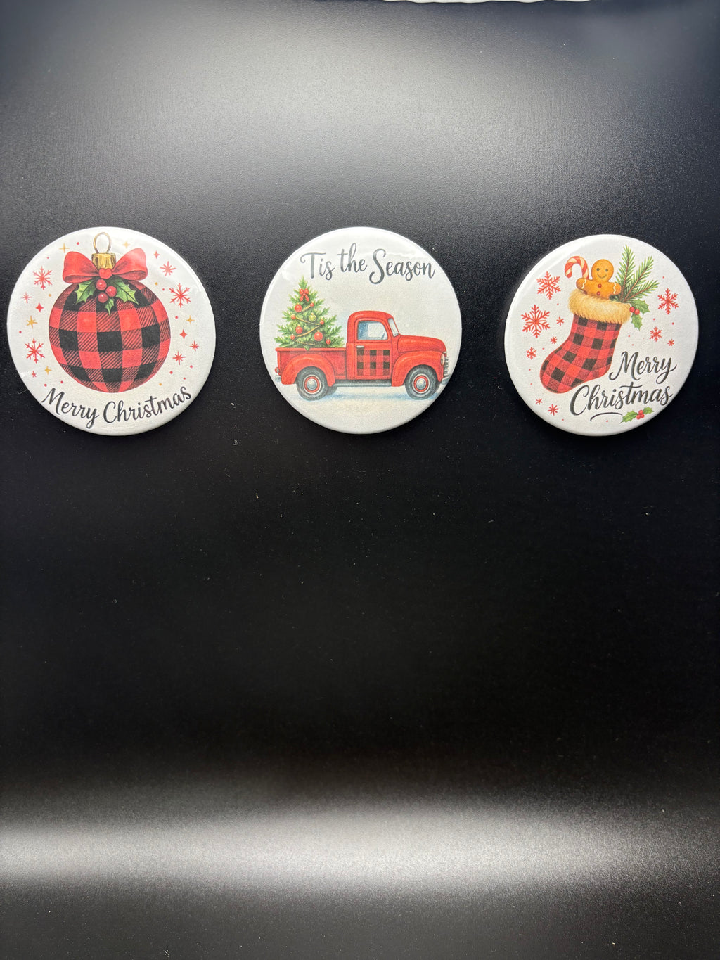Plaid Christmas Single Magnet