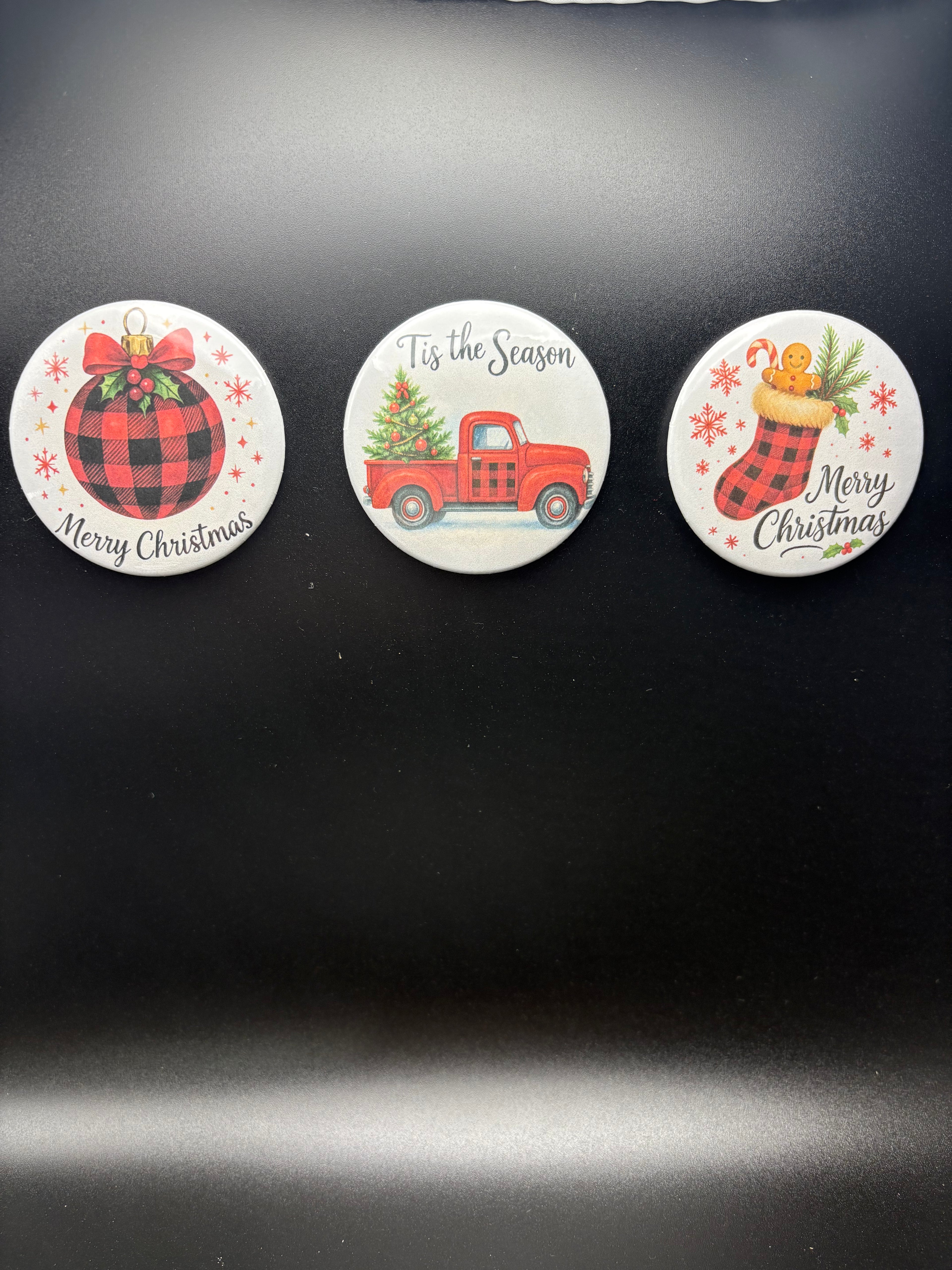 Plaid Christmas Single Magnet