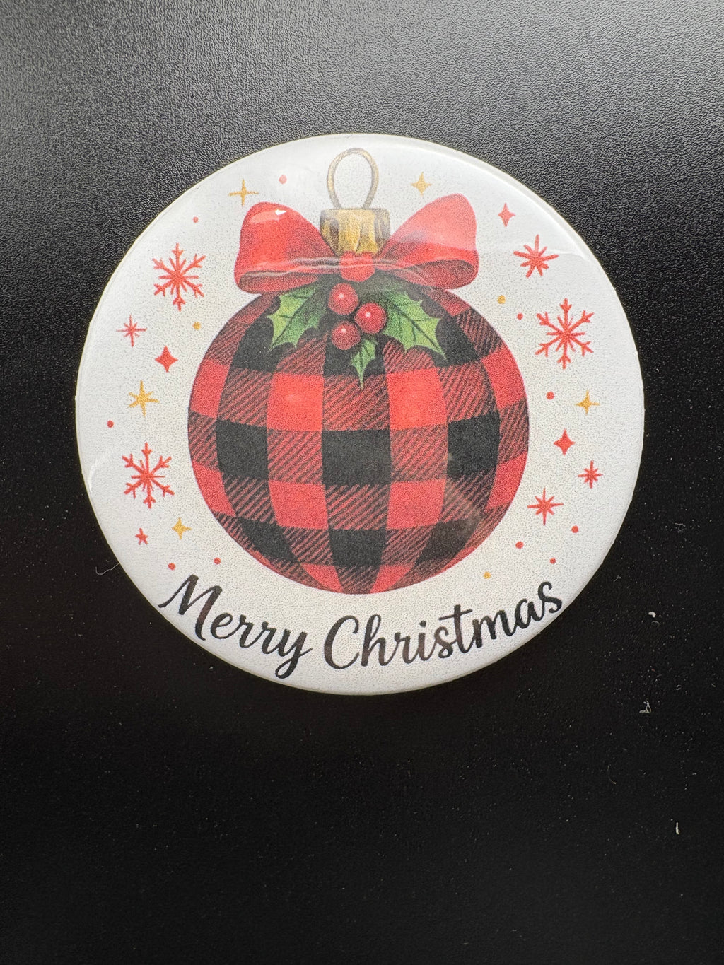 Plaid Christmas Single Magnet