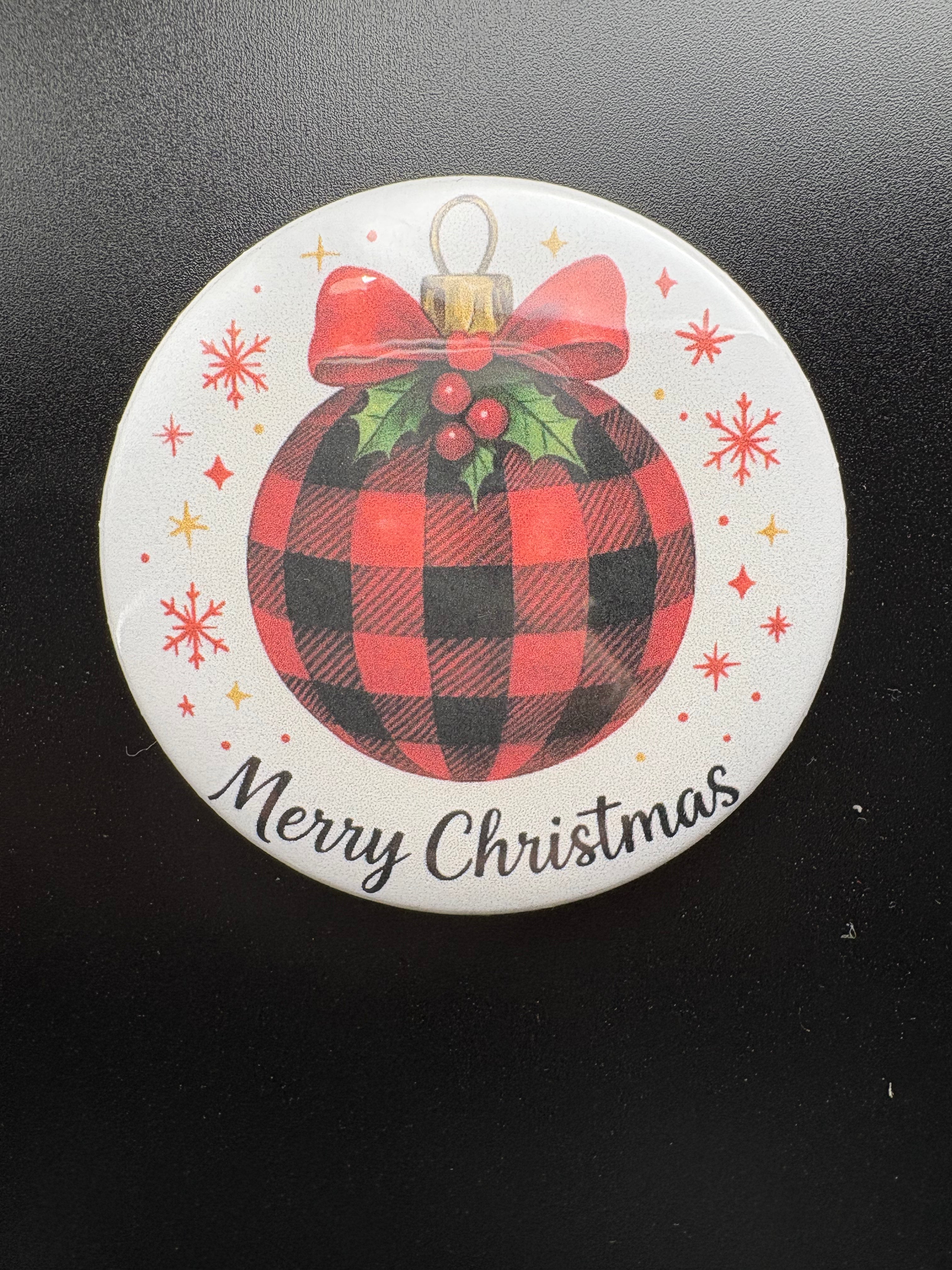 Plaid Christmas Single Magnet