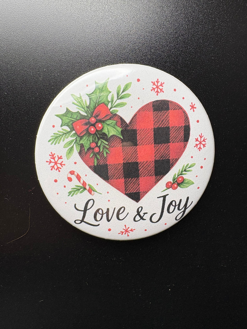 Plaid Christmas Single Magnet