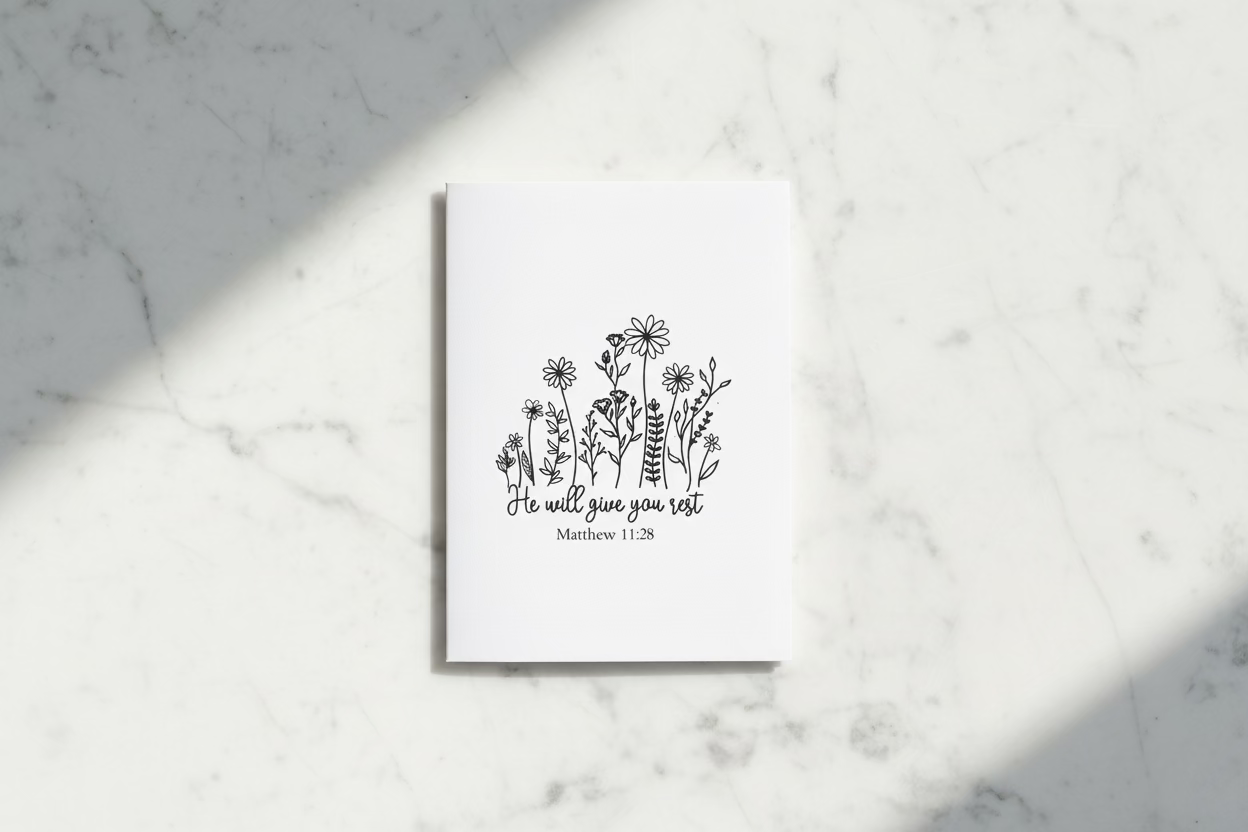 Fine Line Floral Scripture Magnet