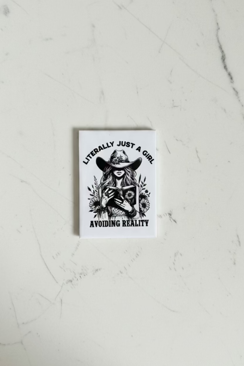 Literally Just a Girl Book Lover Magnet | Book Lover Collection | Stick 'Em Up