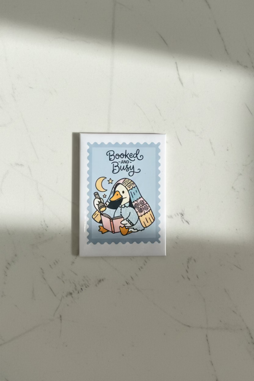 Booked & Busy Book Lover Magnet | Book Lover Collection | Stick 'Em Up