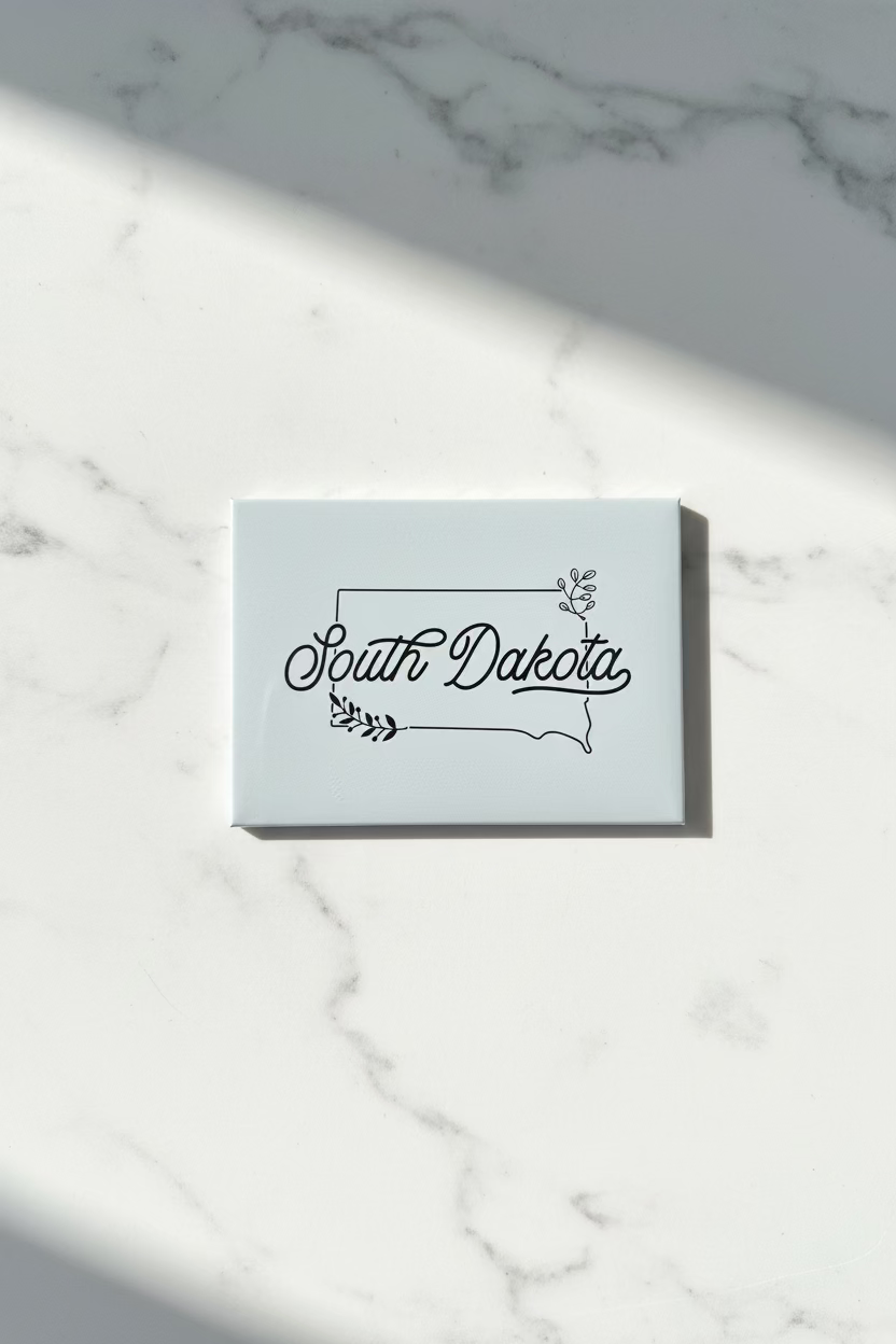 South Dakota State Magnet | South Dakota Souvenir Fridge Magnet | Stick Em Up Magnet