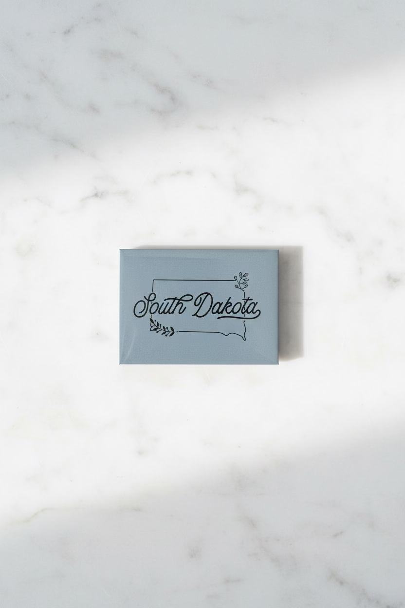 South Dakota State Magnet | South Dakota Souvenir Fridge Magnet | Stick Em Up Magnet