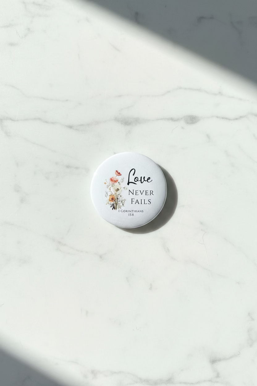 Love Never Fails 1 Corinthians 13:8 | The Floral Scripture Collection